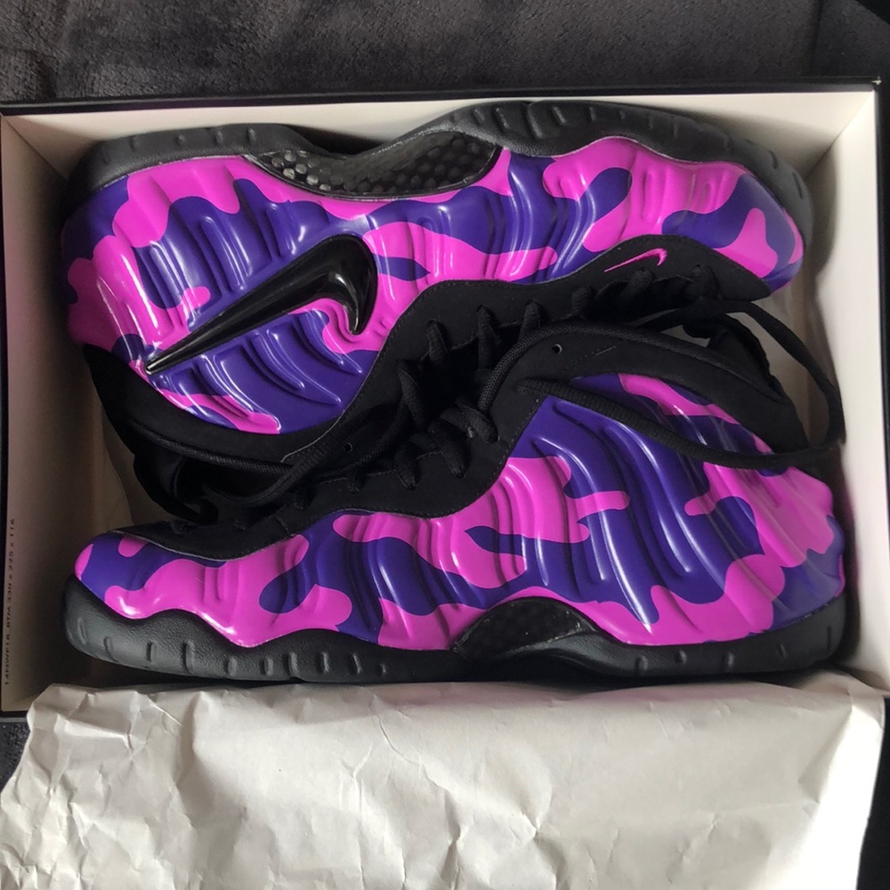 Purple camo Nike Foamposites (never worn)